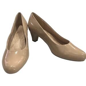 Aerosoles Shore Thing Pump heel rest blush ‎ color pumps 2” chunky heel size 8